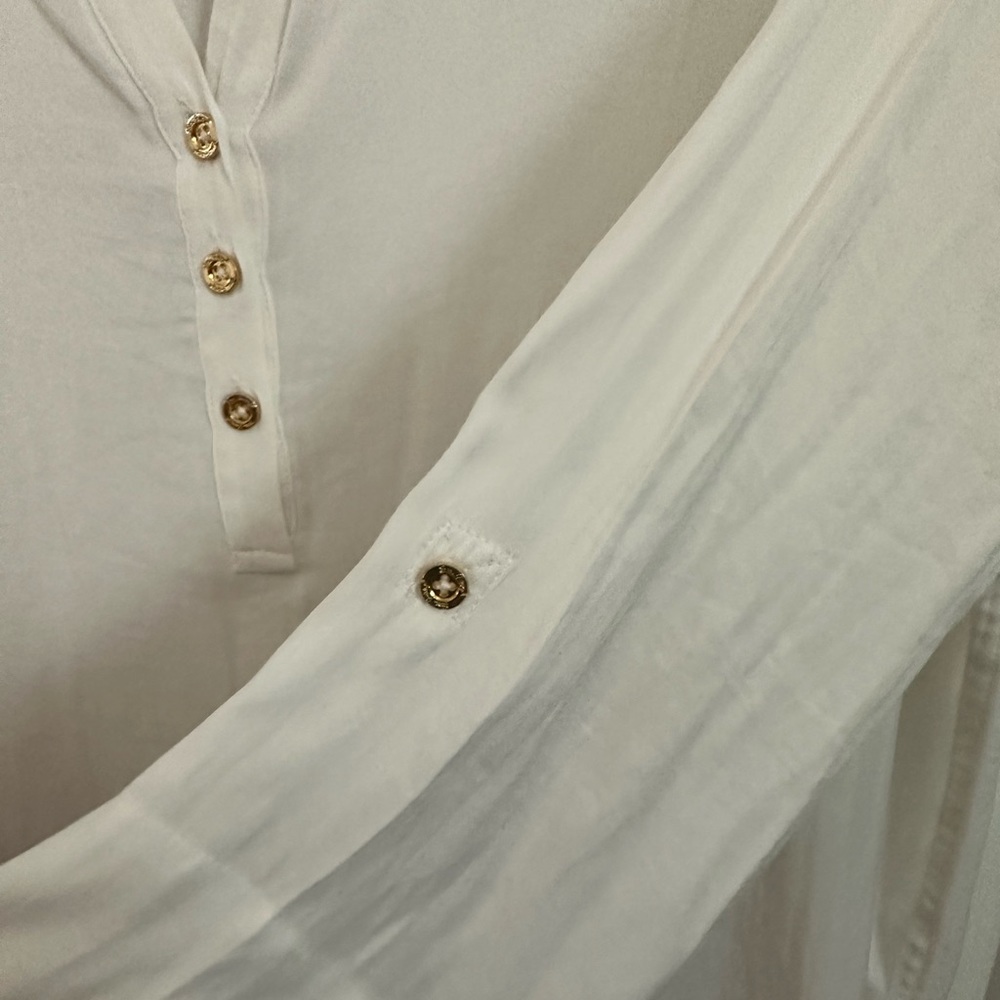LAST CHANCE! Lilly Pulitzer White Blouse Size M - Picture 2 of 6
